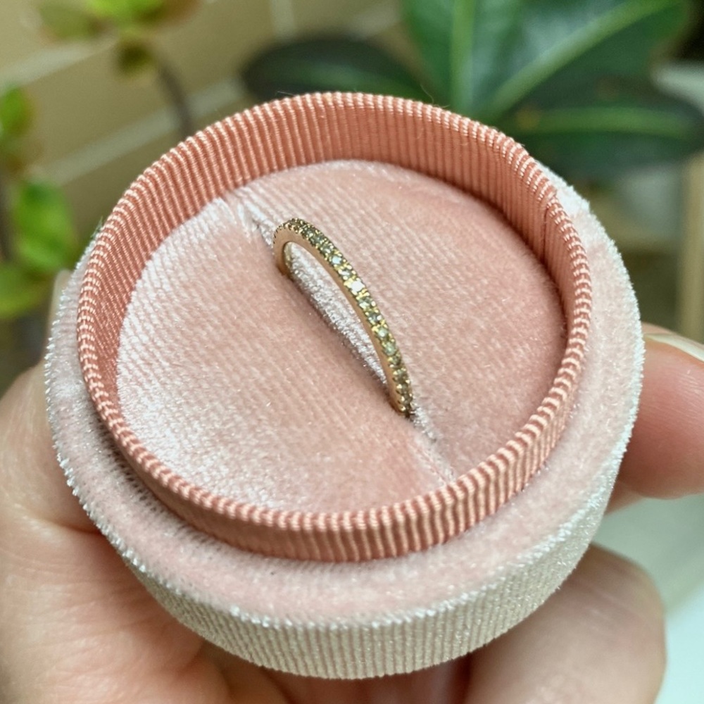 Diamond half eternity band ring